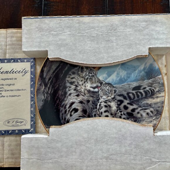 Bradford Exchange W. S. George The Snow Leopard Cira 1989 Collector's Plate - Picture 1 of 8